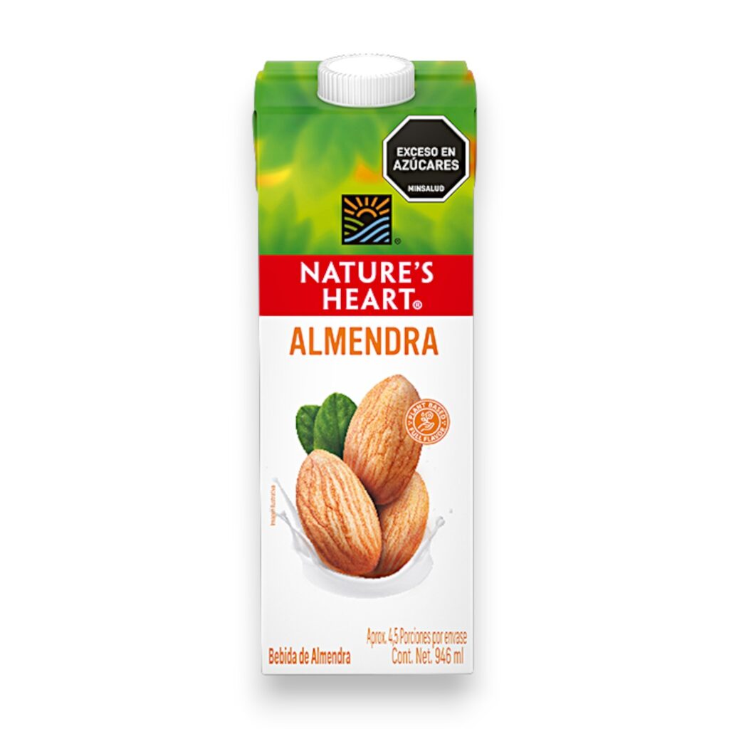 Leche de almendra sin azucar 946ml Nature's heart