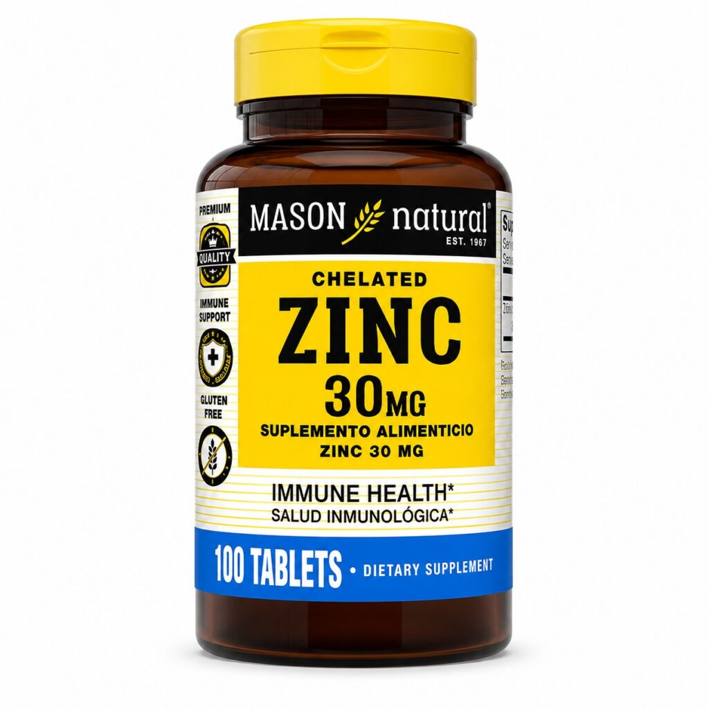 Zinc - 30 Mg 100 Tabletas - MASON NATURAL